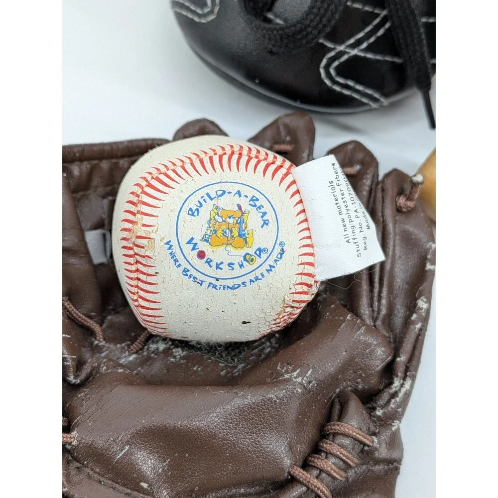 Build-A-Bear Workshop Baseball Sports Gear Set Cleats Glove Bat Ball Plush Toy